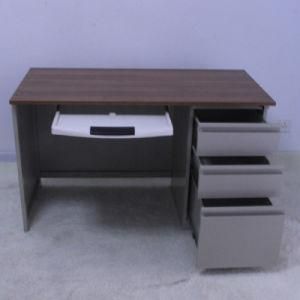 School Office Furniture Steel Metal Wooden MDF 19mm Tabletop Computer Sturdy Desk with Drawer Cabinet