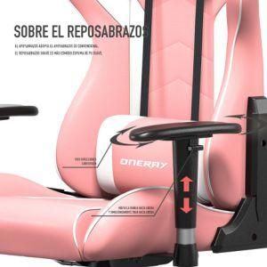 Oneray Modern Office Game Chair Pink Leather Computer Gaming Chair