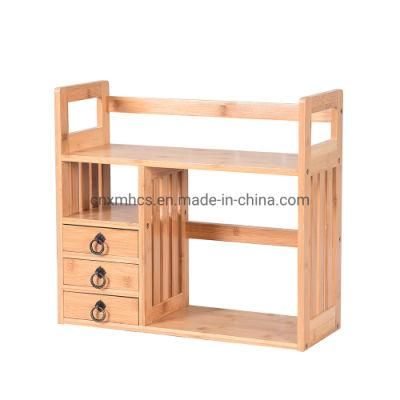 Desktop Bookshelf Children Simple Desk Storage Shelf Office Combination Shelf Student Dormitory Storage Bookcase Desk Organzier with Drawer