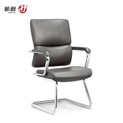 Leather Computer Guest Waiting Area Brown Chairs for Office Seating