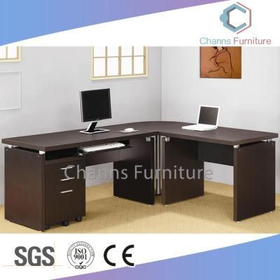 Hot Sell Modern L Shape Executive Table Big Size Office Desk with Cabinet (CAS-D18502)