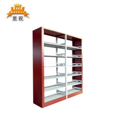 Office Furniture Library Wooden Color Metal Bookshelf