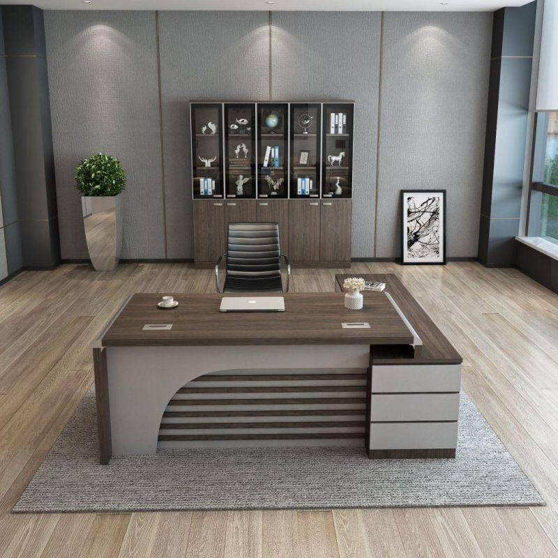 Hot Sales Office Furniture Factory MDF L Shaped Wooden Executive Office Desk