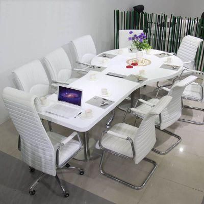 (M-CT333) Office Unique Design White Round Conference Table