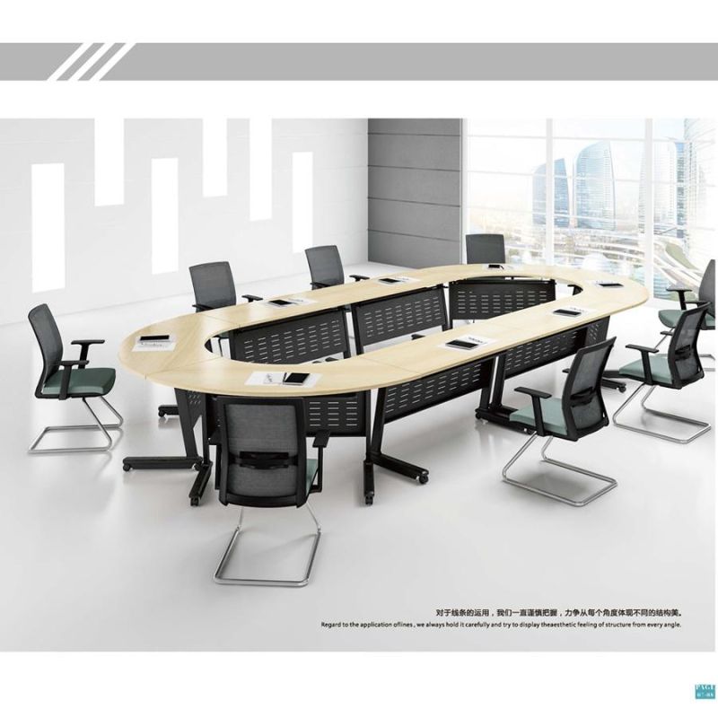 L Shape Meeting Room Training Desk Steel Folding Office Table Specific in Office Furniture