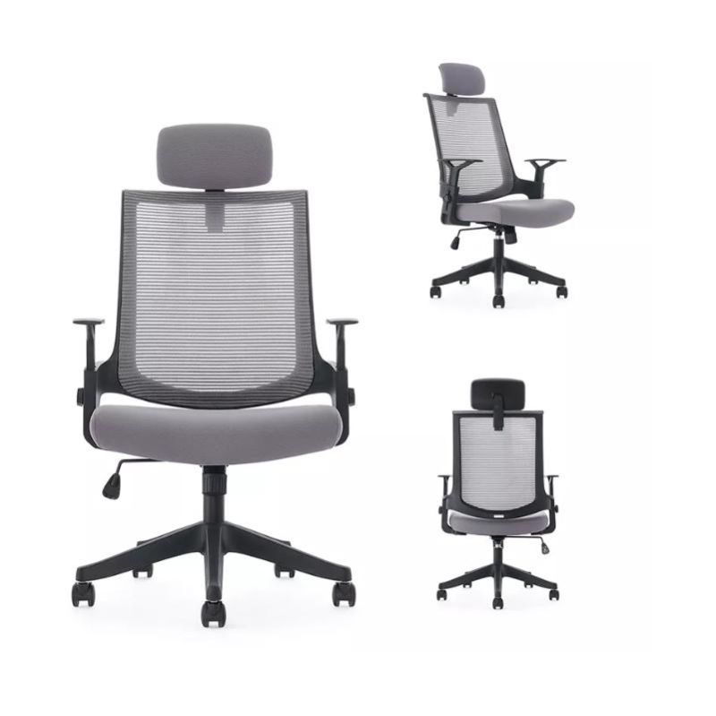 Hot Sale Ergonomic Swivel Office Chair High Back Plastic Mesh Chair with Fixed Armrest