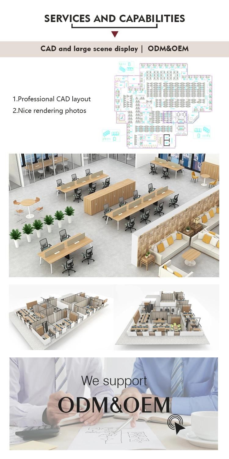 Modern Cubicle Office Partition Modular Workstation