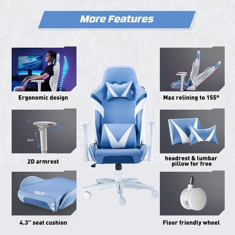 Ergonomic High Back Computer PU Leather Swivel Leather Gaming Chair