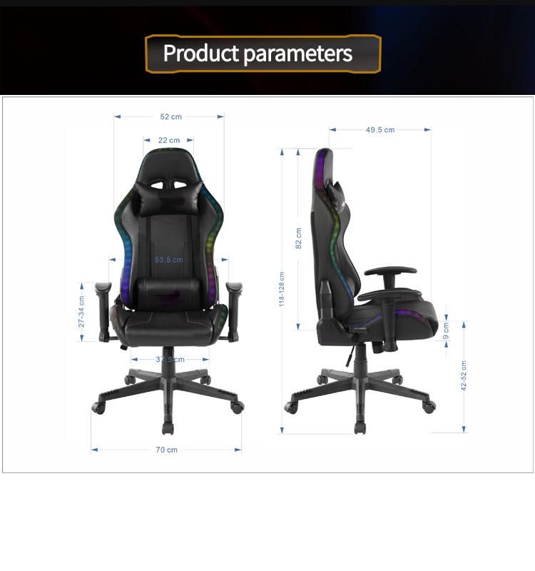 Wholesale Comfortable PU Gaming Chair with LED Light