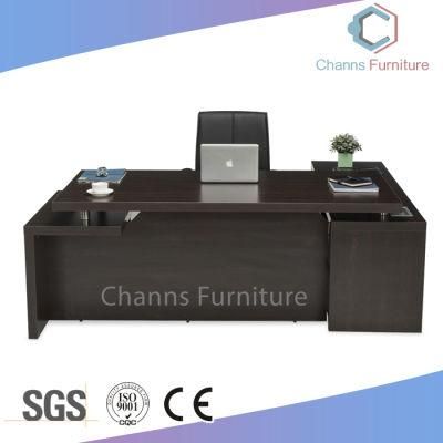 Standard Design L Shape Office Furniture Black Manager Desk (CAS-DA30)