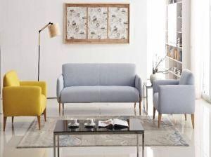 New Modern Fabric Leisure Solid Wood Leg Home Apartment Sofa