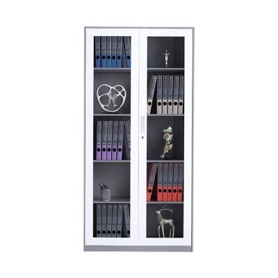 Office Furniture Steel Swing Glass Door Storage Cupboard Books Metal Cupboard