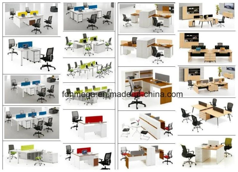 Factory Made Aluminum Frame MFC Cubicle Partition Desk with Wire Management System