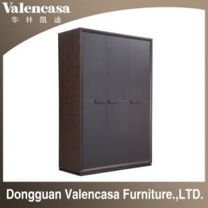 Three Doors Wardrobe Wooden Wardrobe Leather Wardrobe