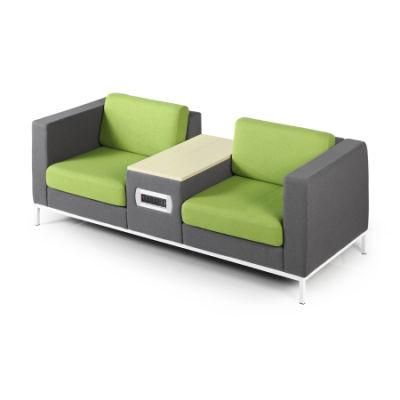 Europe Style Reception Sofa with Coffee Table for Visitors Waiting Area