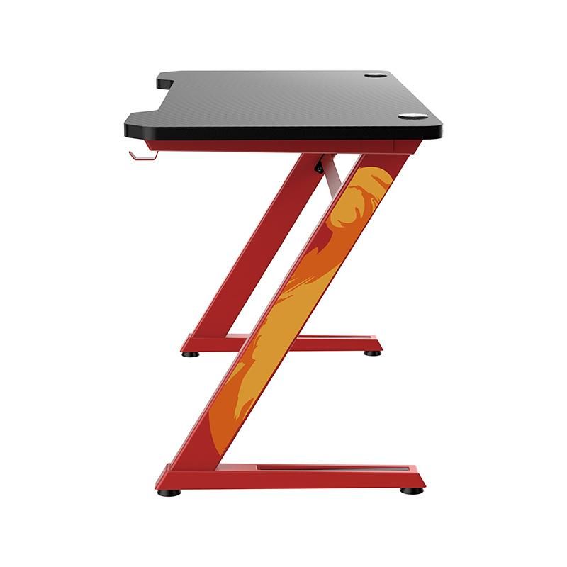 Gaming Desk Computer Desk Z-Shaped Office with Cup Holder and Headphone Hook