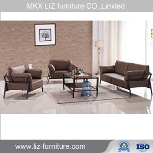 Classical Style Metal Frame Executive Office Leather Sofa (Y352)