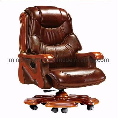 (M-OC082) Boss Furniture Office Executive Swivel Genuine Leather Chair