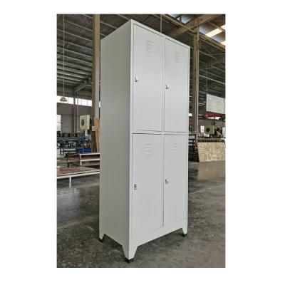 Fas-027 Kd Steel Furniture Metal Locker Cabinet 4 Doors for Gym Steel Commercial Clothes Storage Locker