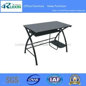 2015 Popular Glass and Metal PC Office Desk (RX-8336B)