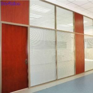 Glass Partition Wall with Window-Blinds for Office