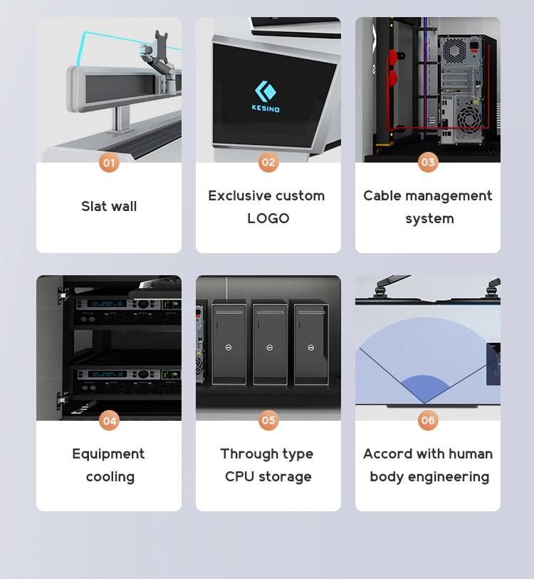 Kesino Manufacturer Hot Selling Smart City Dispatching Console Technical Furniture Control Room Consoles