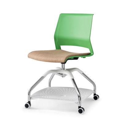New Stylish Wheels Mesh Seat Chatting Leather Training Office Chairs