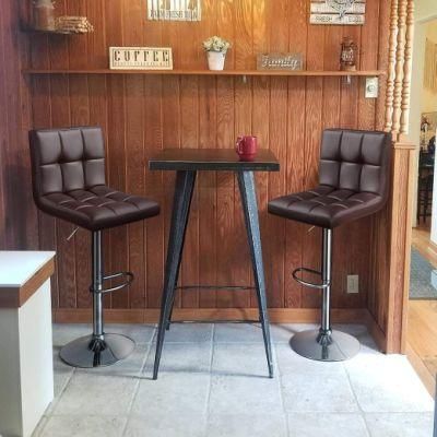 Brown Revolving Bar Chair with Footrest