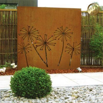 Rusty Simple Design Rectangular Corten Steel Screen/ Laser Cut Fence Panel