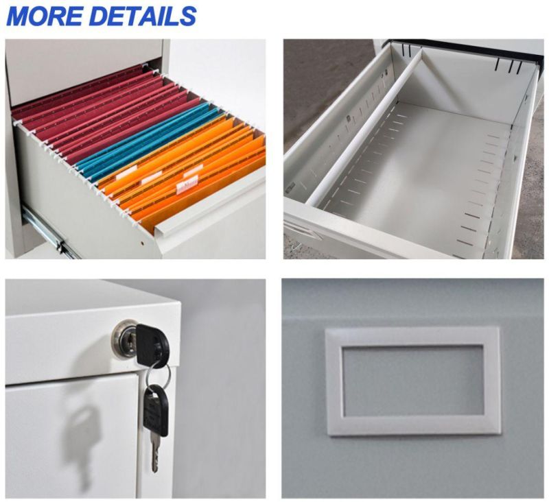 School/Government/Office 3-Drawer Vertical Filling Cabinet Storage Cabinet