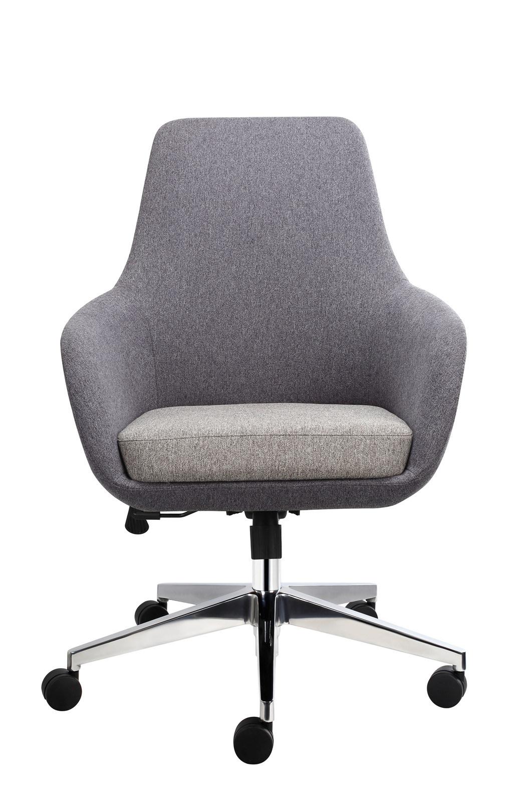 Classic Fabric Leisure Lounge Seating PU Aluminum Living Room Swivel Home Office Chair