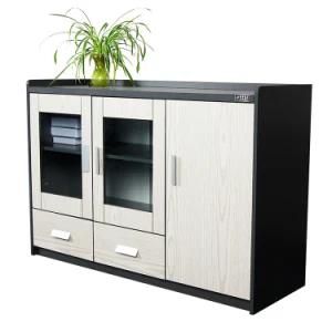 Modern Simple Design Wood Office Furniture Small White Color File Cabinet