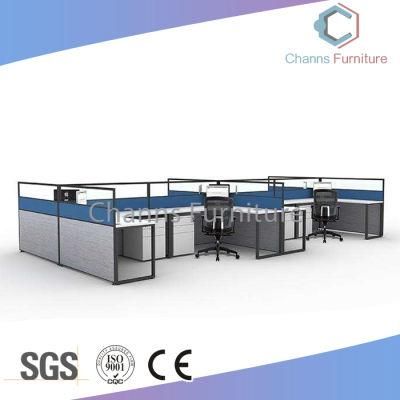 Modern Furniture 8 Persons U Shape Office Workstation with Cabinet (CAS-W31442)