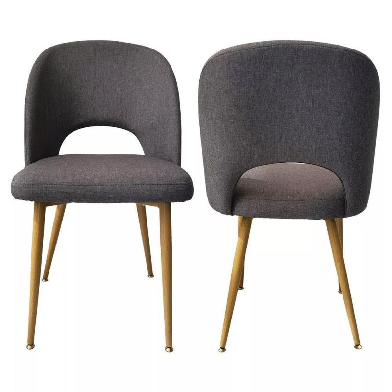 Dining Room Fabric Chair with Wood Foot