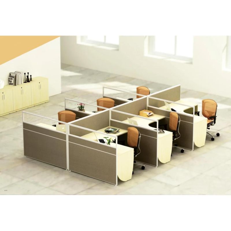 Fabric Panel Office Cubicle Call Center Workstation in Two Segments