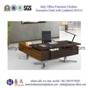 Italian Design Leather Office Desk Modern Office Furniture (L3601#)