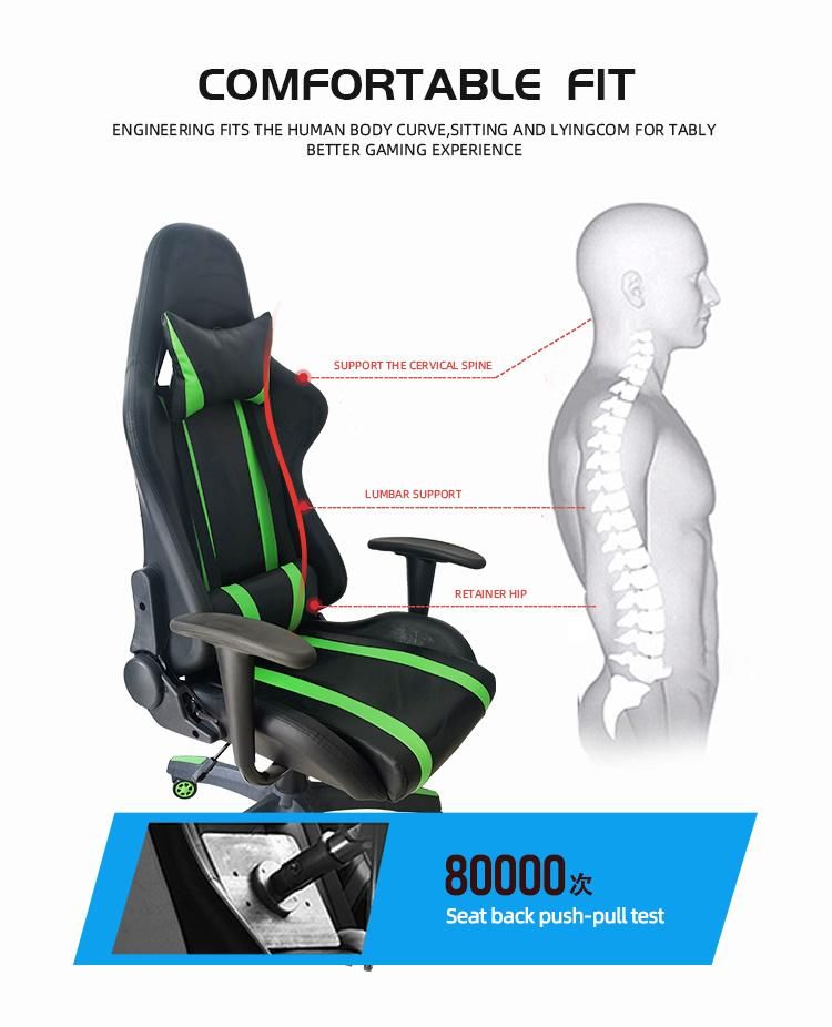 Cheapest Ergonomic Silla Gamer PVC Racing Home Computer Chair Moving Game Chair Gaming