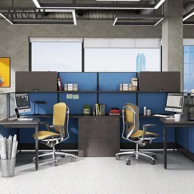 Melamine Furniture Desk Workstation Linear Seat Double Office Cubicle