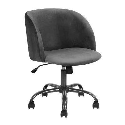 Soft- Pad Backrest Silk Upholstery Fabric Adjustable Office Task Chair