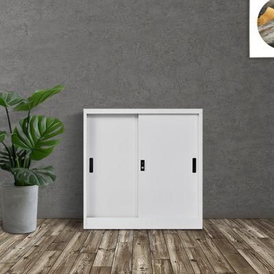 Knock Down Half Height Office Furniture Metal Sliding Door Cabinet Metal Cupbaord