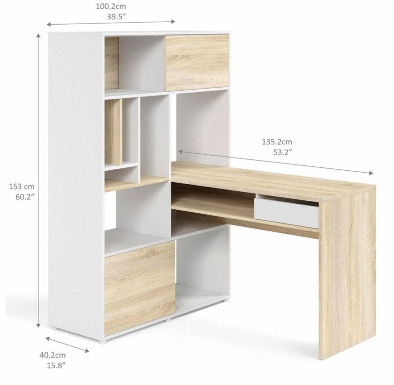 Nova Offce Furniture Writing Desk with Office Bookcase