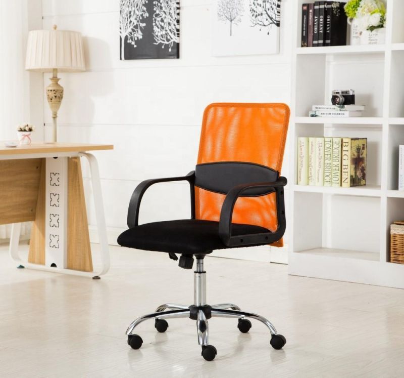 Orange Mesh Office Desk Chair