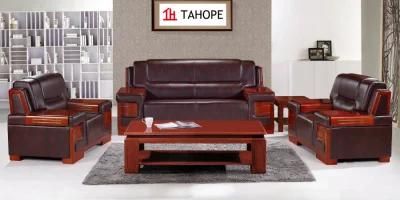 Factory Supply Chocolate Brown Comfortable Sofa PU Leather Furniture