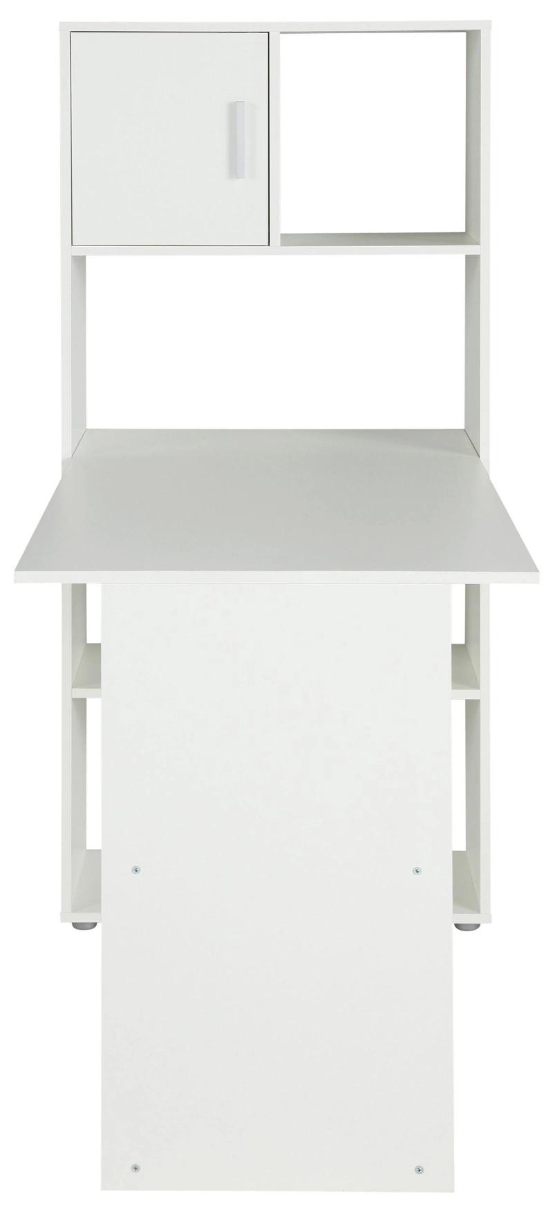 L-Shaped White Adjustable Corner Laptop Table Computer Desk