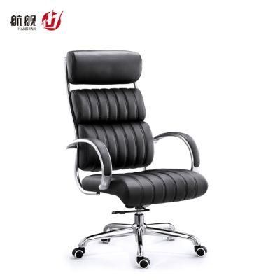 Comfortable Chairman President Black PU Leather Executive Office Chair