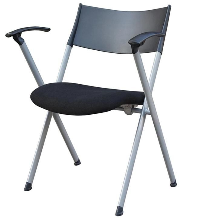 Plastic Folding Soft Seat Training Visitor Office Chair Meeting Examination Student Study Journalist Event Flap Chair
