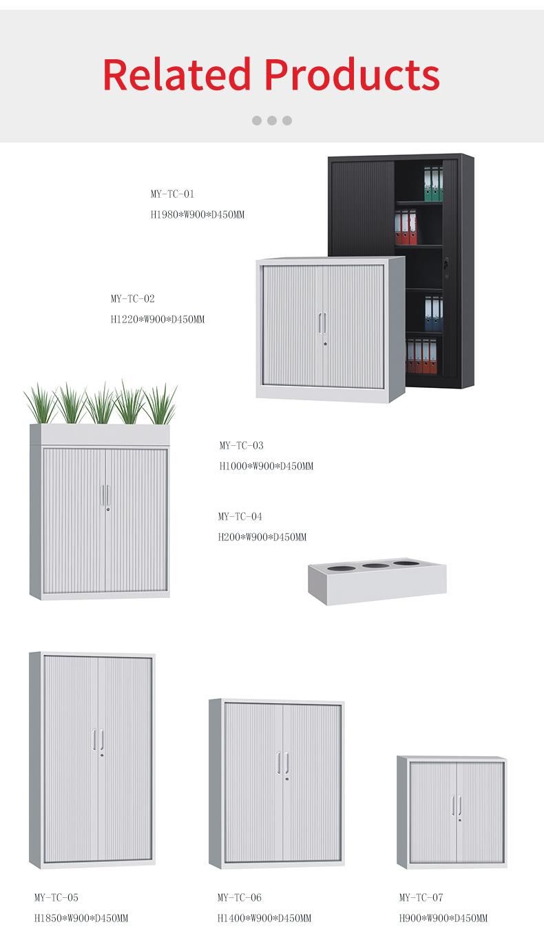 Kd Structure Metal Tambour Door Cupboard