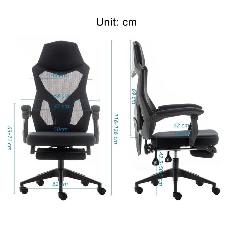 Eco Office Mesh Chair Ergonomic Chair Reclining Chair with Footrest Best Office Chair