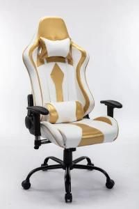 Oneray Logo High Quality White and Gold Color Silla Gamer Gaming Chair for Sale