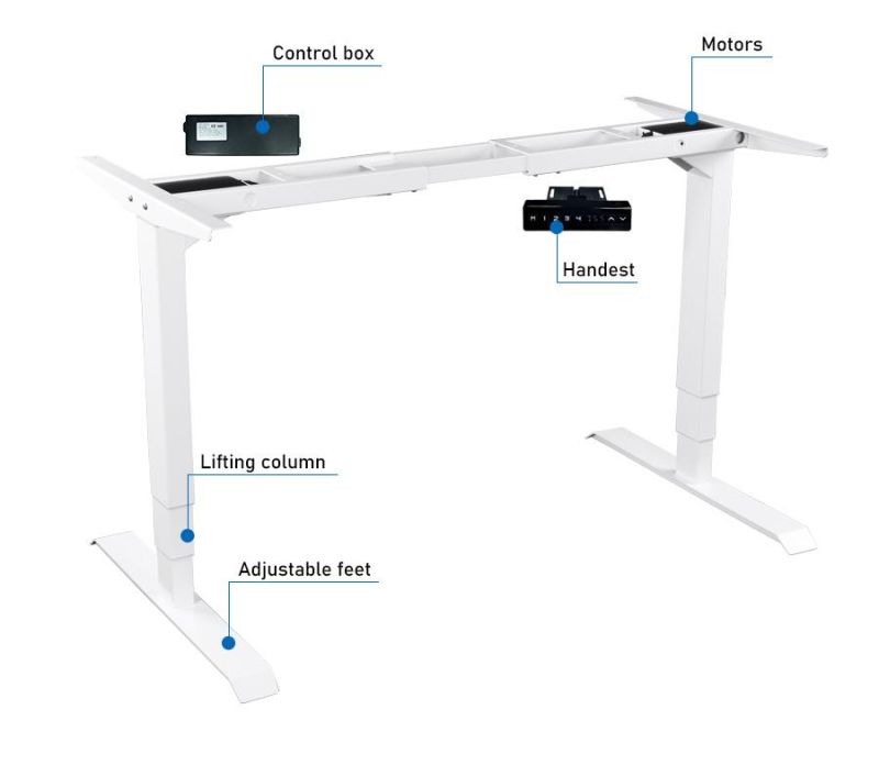 Certificated Sit Standing Height Adjustable Office Desk for EU Market